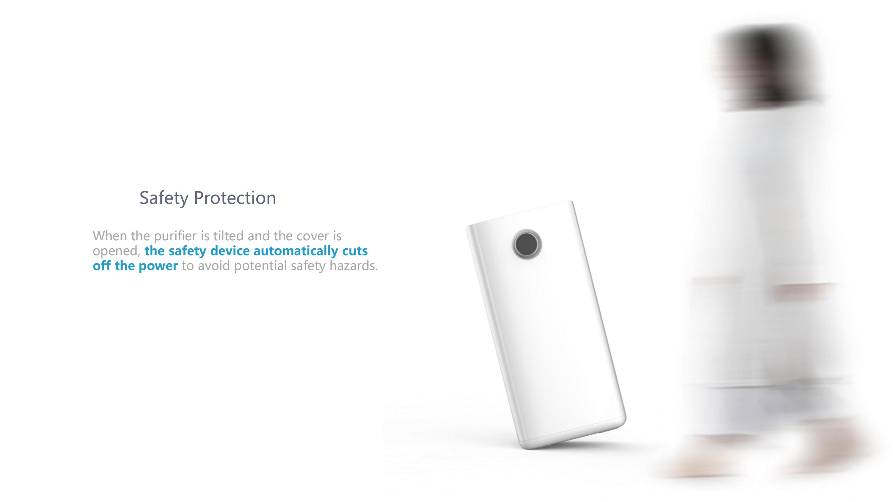 air purifier with safety protection