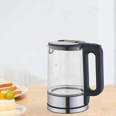 1.7L Fast Boiling Glass Electric Kettle 2200W with LED