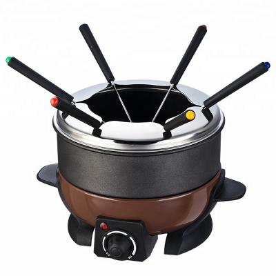 1L Stainless Steel Fondue Set and Chocolate Melter