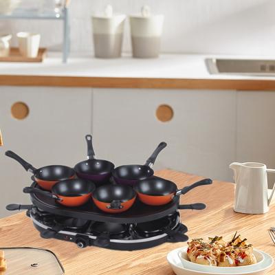 1200W 8-Person Removable Plate Electric BBQ