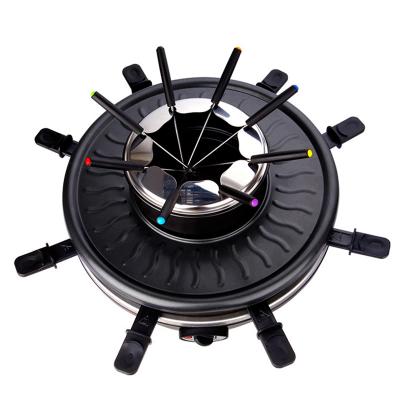 Non-Stick Fondue Grill and Raclette BBQ Set