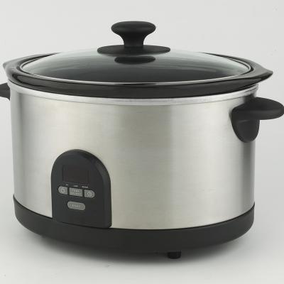 5.5L Digital Oval Slow Cooker with Ceramic Pot