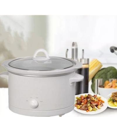 5.5L Round Mini Slow Cooker with Glass Lid