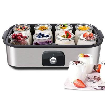 8 Cups Glass & Stainless Steel Mechanical Yogurt Maker