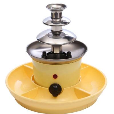 3-Layer Stainless Steel Chocolate Fountain with Fruit Tray
