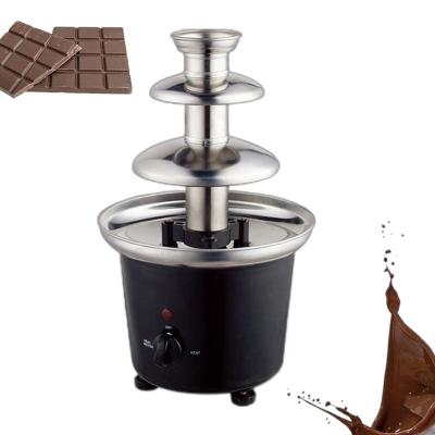 100W Electric Chocolate Fondue Fountain, 3-Tier Chocolate Melting Machine